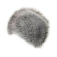 thumbnail image 3 of Gorro de imitación de invierno regalo  para motocicleta al aire libre señoras niñas Gris Claro Negro Zulema  Sombrero de invierno, 3 of 7