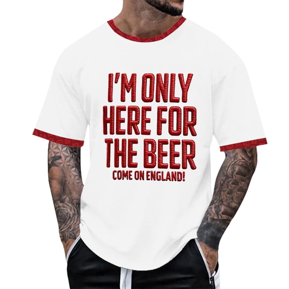 Retro Tone Streetwear Graphic Jersey, Men’s Casual Game Day Tee, Lightweight Everyday Fashion Top