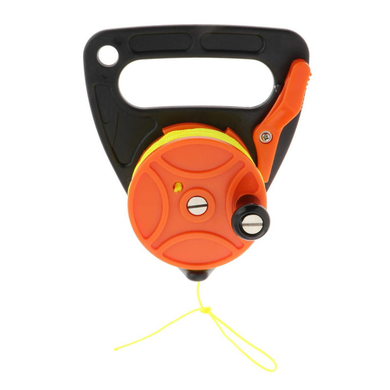 Heavy Duty Scuba Reel Handle Kayak Anchor Safety Gear for Spear Fishing  Underwater Wreck Exploration Recreational Diving Orange 46 meters 