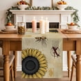 thumbnail image 2 of Table Runner - 72 Inch Long, Farmhouse Sunflowers Kitchen Dining Table Runner Dresser Scarves, Vintage Bees Airplane Country Floral Farmhouse Decor for Coffee Tables Wedding Party Banquet, 2 of 8
