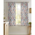 thumbnail image 4 of Vintage Spring Floral Sheer Curtains 54 Inch Length 2 Panels Set for Living Room/Bedroom, Farmhouse Flowers Blue Vintage Kitchen Curtains Grommet Semi-Sheer Curtains Window Treatments 42"x54"x2, 4 of 7