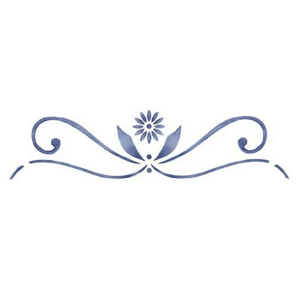 Scroll Leaf Flower Wall Stencil SKU #3020 by Designer Stencils