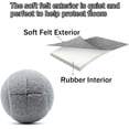 thumbnail image 3 of 4 PCS Precut Walker Tennis Balls for Furniture Legs and Floor Protection, Heavy Duty Long Lasting Felt Pad Glide Coverings (Grey), 3 of 8