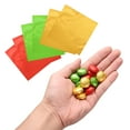 thumbnail image 3 of 100pcs Foil Candy Wrappers, 6 x 6 Inch Chocolate Bar Wrappers, Aluminum Foil Paper, Red, 3 of 6
