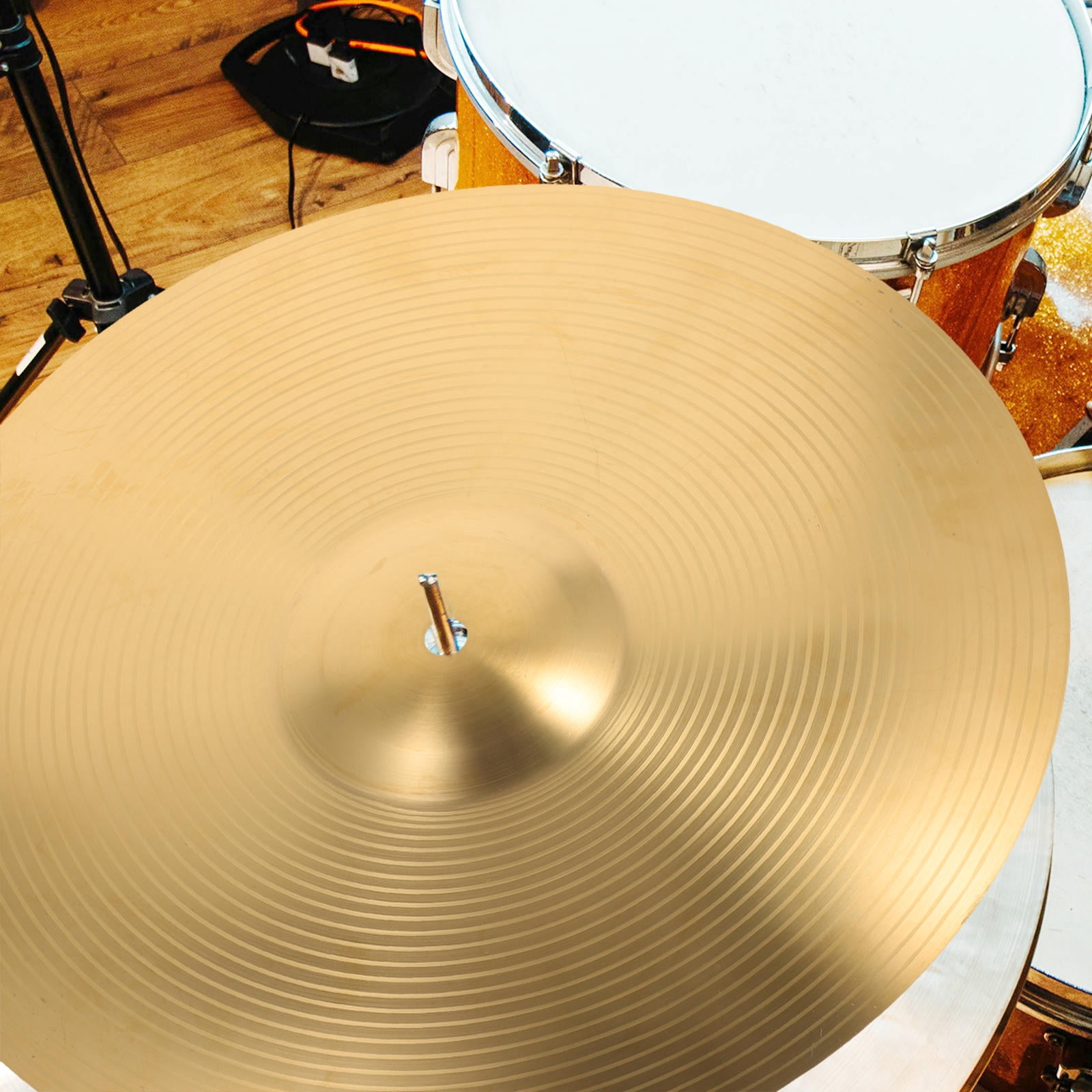 GOOHOCHY Low Volume Cymbal Drum Cymbals 39.80X39.80X2.00CM Golden