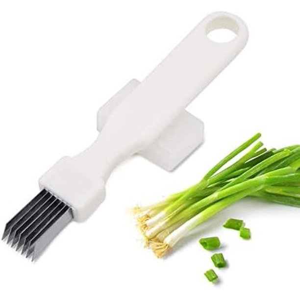 Cortador de verduras de cebolleta de acero inoxidable Picadores de alimentos para cocina Restaurante Hotel Gadget Tool, herramienta Rebanada Cubiertos Cocina Cebolla Vegetal