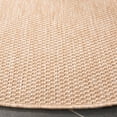 thumbnail image 5 of SAFAVIEH Beach House Jacinth Solid Indoor/Outdoor Area Rug, Natural, 6'7" x 6'7" Round, 5 of 16