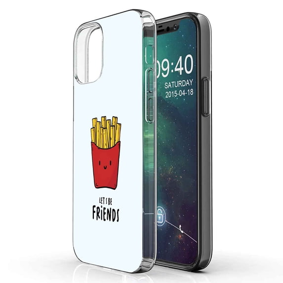 TalkingCase Slim Phone Case Compatible for Apple iPhone 12 Pro MAX, Friends Fries 1 Print, Lightweight,Flexible,Soft, USA