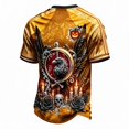 thumbnail image 3 of Dwelliawo Men's Vintage Halloween Costumes Short Sleeve Fashion T Shirt Crew Neck Ghost Graphic Cool Daily Pullover Earthy Yellow 2xL, 3 of 3