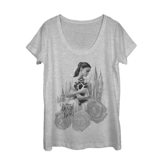 Women's Beauty and the Beast Belle's Mirror  Scoop Neck Athletic Heather Small