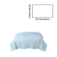 thumbnail image 3 of Fmbmuo Washed Cotton Summer Conditioning Quilt Lightweight Breathable Air Conditioner Blanket Machine Washable Twin Size (Blue), 3 of 5