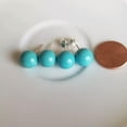 thumbnail image 3 of K-KED Sleep Beauty Color Turquoise shell pearl 10mm Stud Earrings Solid 925 Silver, 3 of 3