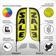 thumbnail image 4 of LookOurWay Feather Flag Pole Kit - 7 Feet Tall Advertising Banner with Fiberglass Pole Set and Ground Spike for Business Promotion - Sale Flags - Sale Yellow, 4 of 4