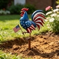 thumbnail image 3 of Patriotic 4th of July Metal Yard Stake Double-Sided Outdoor Garden Decor Independence Day Sign for Porch Courtyard 11.8 X 7.9IN, 3 of 7