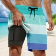 thumbnail image 4 of Mens Board Shorts with liner 5 Inch Breathable Quick Dry Boxer Shorts Lightweight Swim Trunks Summer Sky Blue L, 4 of 4