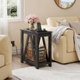 thumbnail image 4 of GALAXHERO Narrow End Table with Charging Station and Open Storage Shelf Sofa Side Table with 2 USB Ports and 2 Power Outlets, Slim Farmhouse End Table for Small Spaces, Bedroom, Living Room Black, 4 of 8