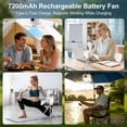 thumbnail image 7 of HIBIBUD Portable Camping Fan with Lights,LED Hanging Ceiling Fan With Remote&Timer, 9.25" Wireless Rechargeable Tent Fan,4 Speeds&Brightness for Canopy, Beach, RV, Car, Camper,Outdoor,Indoor, 7 of 7