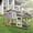 Grey, variant on Petsblublu Outdoor Chicken Coop Large Wooden Tractor with Wheels Waterproof Hen House, RED