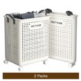 thumbnail image 1 of PrettyCare Lot de 2 Paniers à Linge Pliables de 70 L avec Poignées et Roues pour la Maison, le Dortoir, les Voyages BE01, 1 of 10
