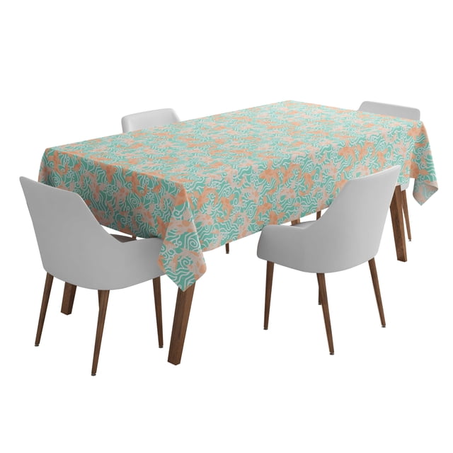 Vargottam Indoor/OutdoorTablecloth58x82 InchRectangleTablecloth Waterproof PatioTableCloths- Spring/SummerTableCovers for Backyard RectangularTable/BBQs/Picnic -Aquamarine Green2