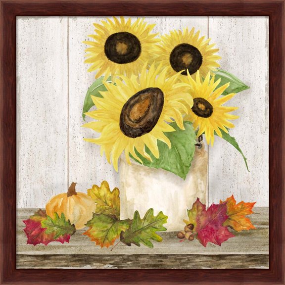 Great Art Now Fall Sunflowers I by Tara Reed, Framed Wall Art, 13.25W x 13.25H