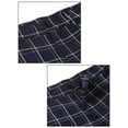 thumbnail image 5 of INSPIRE CHIC Men's Plaid Slim Fit Flat Front Check Office Dress Pants Blue 30, 5 of 6