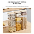 thumbnail image 3 of Stackable Kitchen Canisters Set, Kitchen Canisters Clear Container Clear Food Storage Jars Containers With Airtight Bamboo Lid For Candy, , Rice, Sugar, Flour, Pasta, Nuts, 3 of 8