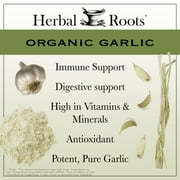 Herbal Roots Organic Whole Bulb Garlic Pills, 600 mg, 60 Vegan Capsules
