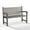 Grey, variant on EasyUp Outdoor Bench, Waterproof & Weatherproof Garden Bench with Ergonomic Design, 2-Person Resin Bench for Porch, Deck, Patio, Outdoor, Garden & Park(Black)