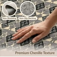 thumbnail image 2 of ODIKA Grid Lattice Checkered Neutral Geometric Trellis Farmhouse Border for Queen Size Bedroom, Under Bed, Master Suite, Foldable Easy Care, 2 of 3
