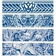 thumbnail image 1 of (Juego GZBH 5-8) 4 pegatinas semipermanentes para tatuajes con brazalete patrón serie bodegones pegatinas para tatuajes corporales 240x63 mm (B), 1 of 9