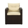 thumbnail image 4 of Thy-Hom Arlington Outdoor Brown Wicker Furniture Set Beige Cushions, 4 of 10