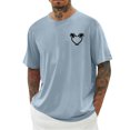 thumbnail image 1 of Birdeem Chemises pour Hommes Imprimé Col Rond Mode Décontractée Manches Courtes Blouses, 1 of 1