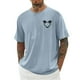 thumbnail image 1 of Camisas de Manga Larga para Hombres Imprimir Casual Cuello Redondo Blusa de Manga Corta, Camisas de Lino para Hombres, 1 of 4