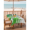 thumbnail image 2 of Outdoor Tablecloth with Umbrella Hole for Patio/Picnic/Party/Camping, Green Football Waterproof Table Cloth Rectangle Table Cover Washable, Soccer Sports Player Silhouette Rustic (54"x 80"), 2 of 9