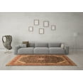 thumbnail image 3 of Ahgly Company Indoor Square Medallion Brown Traditional Area Rugs, 6' Square, 3 of 4