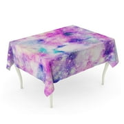 SIDONKU Blue Space Mermaid Galaxy Colorful Unicorn Abstract All Over Tablecloth Table Desk Cover Home Party Decor 52x70 inch
