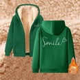 thumbnail image 2 of HNMKIU Unisex Women's Fashion Hoodies & Sweatshirts Print Long Sleeve Drawstring Hoodies d Autumn Winter Jacket Hooded Coat 02_Green,Zipper_XL, 2 of 5