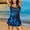 Blue, variant on Swimsuits for Women Two Piece Bathing Suits Tummy Control Swimwear Modest Floral Print Top with Bottom Swimsuits