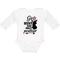 thumbnail image 3 of Inktastic Hunting Girls Hunt Too Only Prettier with Doe and Arrow Girls Long Sleeve Baby Bodysuit, 3 of 5