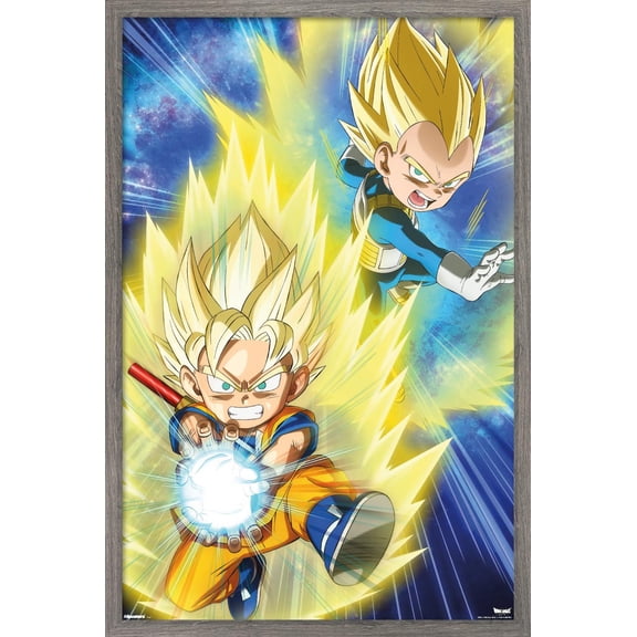 Dragon Ball: Daima (2024) - Vegeta & Goku Power Wall Poster, 22.375" x 34" Framed