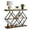 Vintage Brown, variant on Huisuilinss 3-Tier Entryway Table,Industrial Console Table,Sofa Table With Storage,Narrow Side Table With Open Shelves,Diamond-Shaped Metal Frame Hallway Table For Living Room Entrance Foyer Office