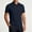 #Navy, variant on Men's Solid Color Short Sleeve Slim Fit Business Casual Polo Shirt,Pink,Big Men's,Tall Men's L,Young Men's T-shirt