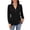 #0334-Black, variant on Summer Tops for Women V Neck Long Sleeve Half Button Curved Hem Waffle Plain Cute Tops for Women Relaxed Fit Weekend Casual Soft Womens Blouses