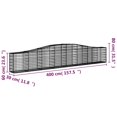 thumbnail image 2 of vidaXL Gabion Basket Arched Gabion Basket Planter for Flower Galvanized Iron, 2 of 6
