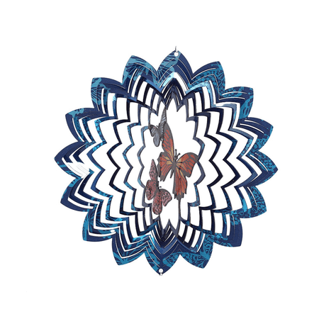 Wind Spinners Hanging 3D Metal Garden Wind Sculptures 8inch Outdoor