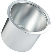 Brybelly Drop-In Cup Holder, Vivid Silver Aluminum, 3" x 4"