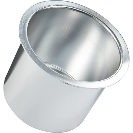 Brybelly Drop-In Cup Holder, Vivid Silver Aluminum, 3" x 4"