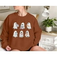 thumbnail image 3 of KimSoong Women Halloween Sweatshirt Ghost Reading Books Graphic Sweater Cute Spooky Bookish Shirt Fall Pullover Tops, 3 of 6