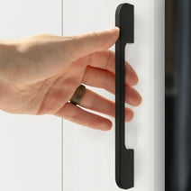 Kitchen Cabinet Pulls Black Matte 50 Pack Aluminum 7 9/16'' Drawer Hardware